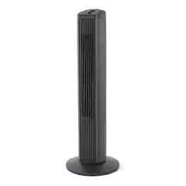 Loheer - 28 Inch Tower Fan 3 Speed Black Oscillating Floor Cooling For Bedroom