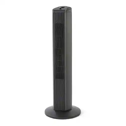 Front. Loheer - Loheer 28 Inch Tower Fan 3 Speed Black Oscillating Floor Cooling For Bedroom.