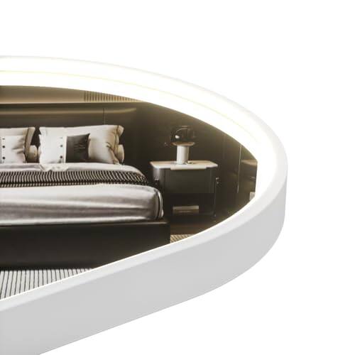 Earthley Blooms - 55" X 18" Full Length Mirror With Lights Frame Arch Led And 3 Colors Temperatures Brightness Adjustable L - White-65"L x 24"W