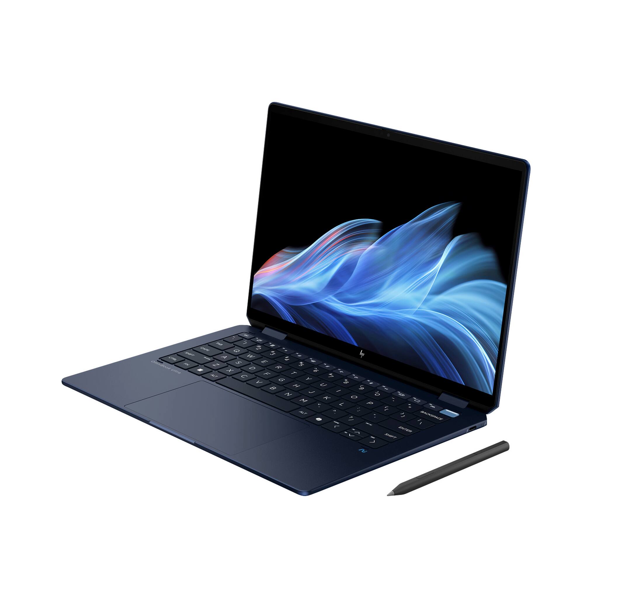 Alt View 8. HP - Omnibook Ultra Flip 2-in-1 Laptop 14.0 2.8K Display (Ultra 7-258V, 32GB, 1TB SSD, Win 11 Home) w/USB Hub - Atmospheric Blue.