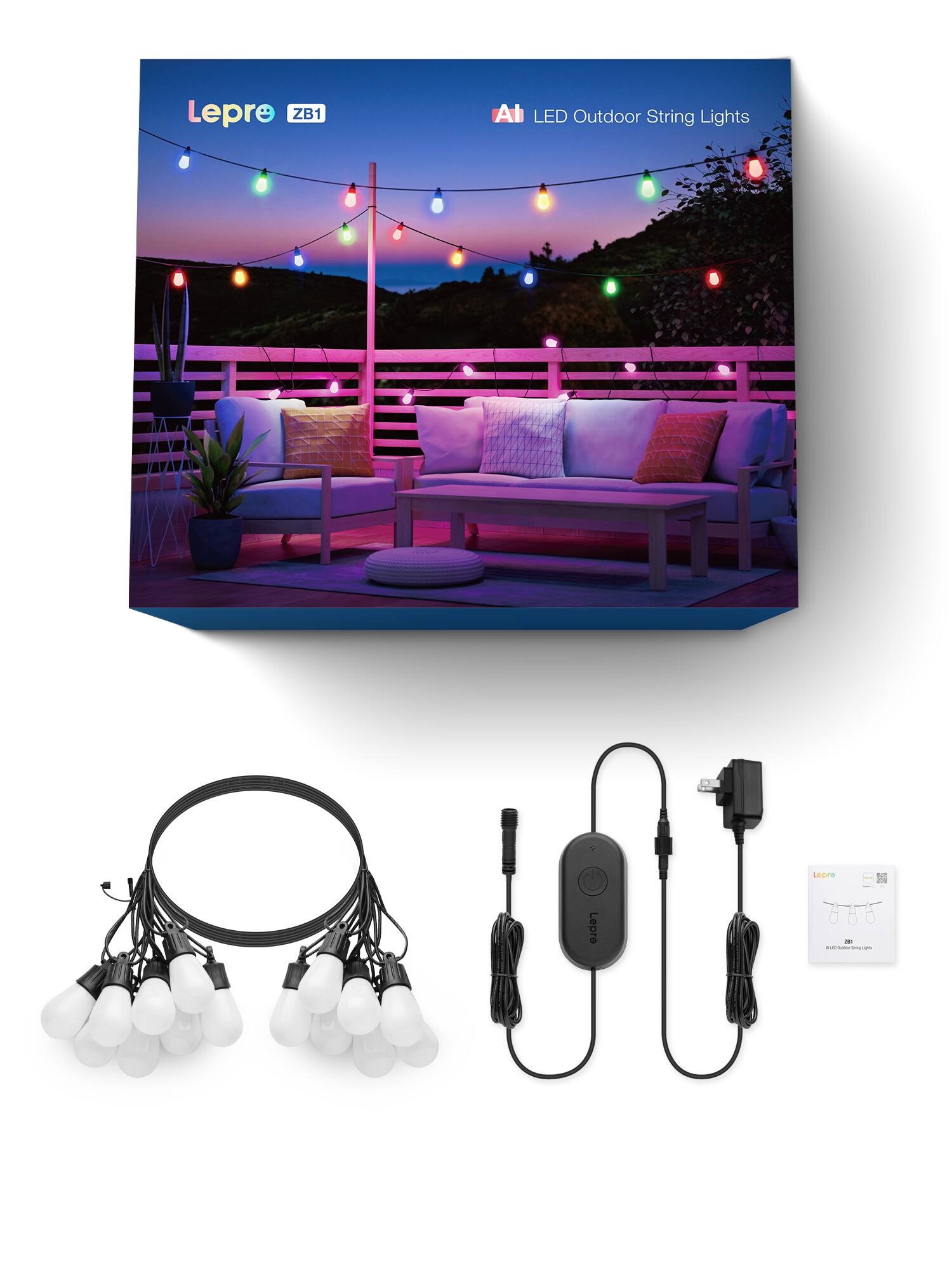 Lepro ZB1  
AI LED Outdoor String Lights  

Lepro  
AI LED Outdoor String Lights