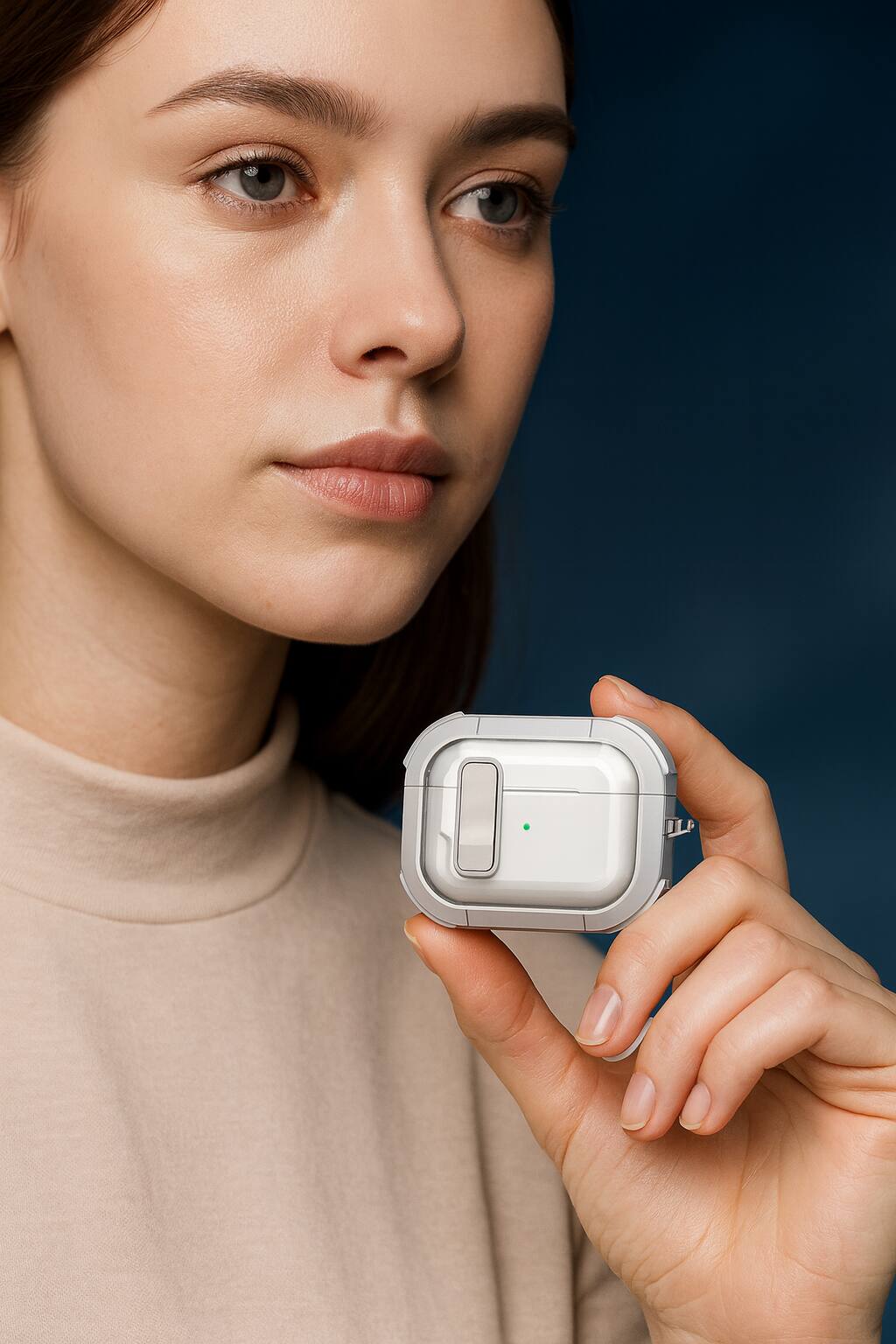 Alt View 3. SaharaCase - Apple Airpods Pro 3 Case | Secure Lock | Anti-Shock Corners | Premium Clip | Venture-X Series - Lime Stone.