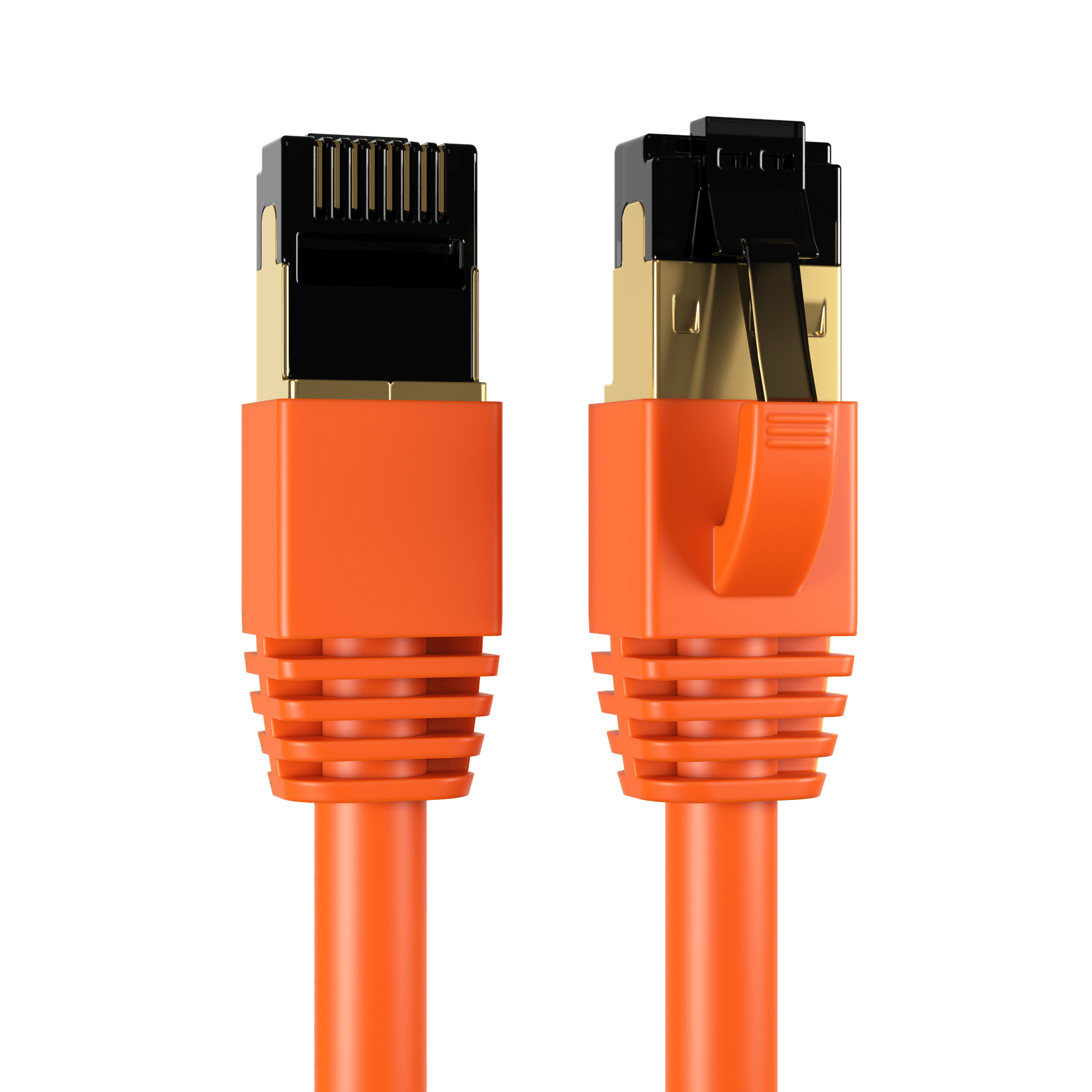 Cables Direct Online - Cat8 Ethernet Cable 15F, 40Gbps High-Speed RJ45 Shielded Copper Cord for Router, PC & Gaming - Orange