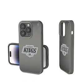 Keyscaper - NHL - Los Angeles Kings Linen Logo iPhone Soft Touch Case - 14 - Gray