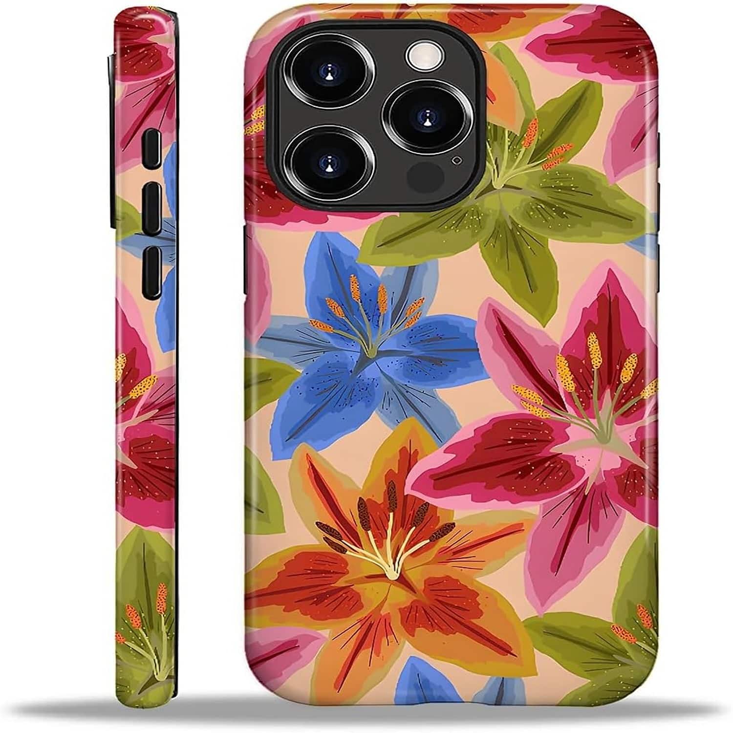 Case Compatible with iPhone 16 Pro, Hybrid 2 Layer PC Hard Shell + Silicone Protective Case - Multicolor