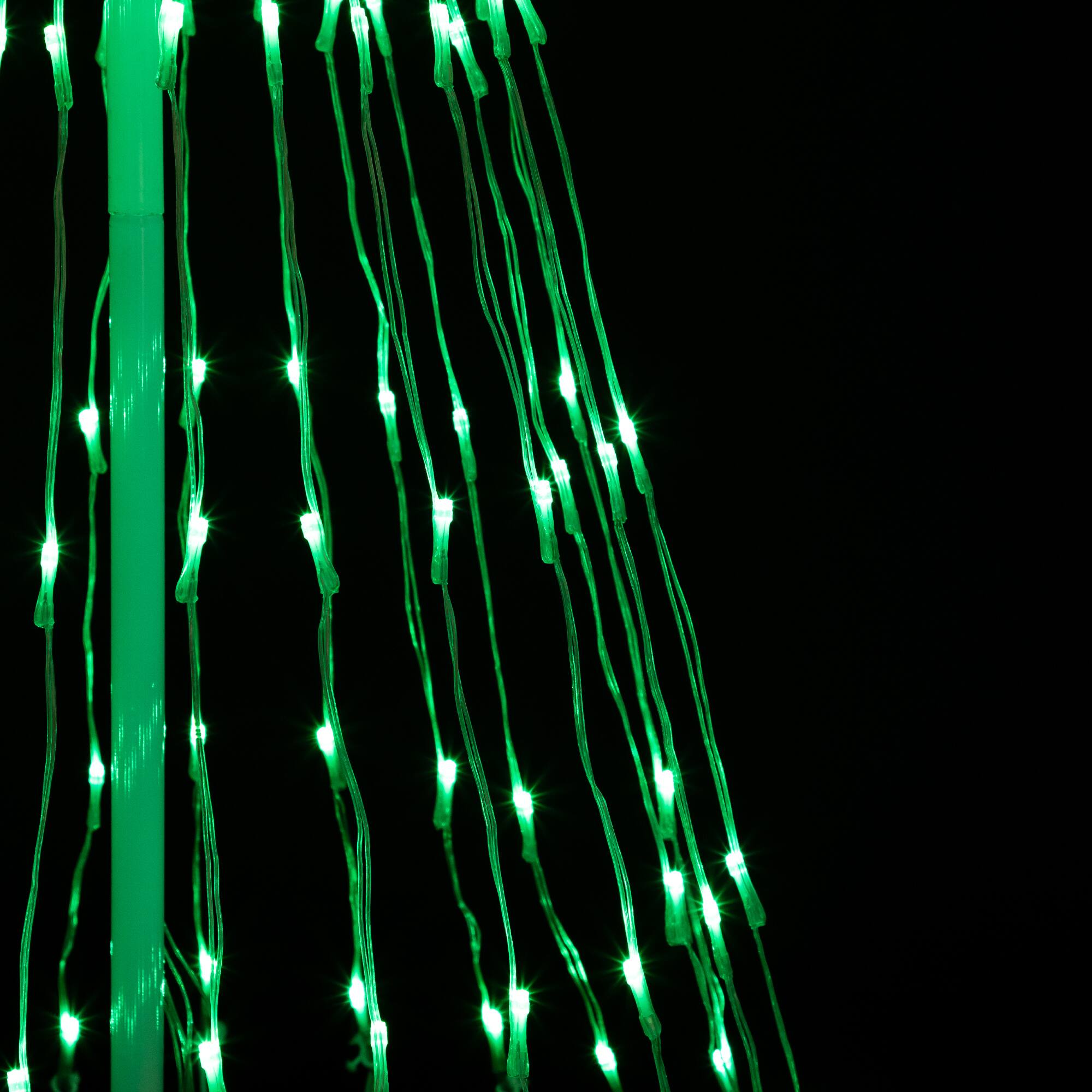 Alt View 5. Northlight - Lighted LED Multi-Function Outdoor Christmas Cone Tree - 9' - Green Lights - White.