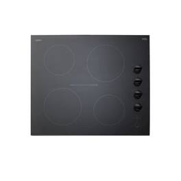 SUMMIT - 24" Wide 230V 4-Burner Radiant Cooktop - Black