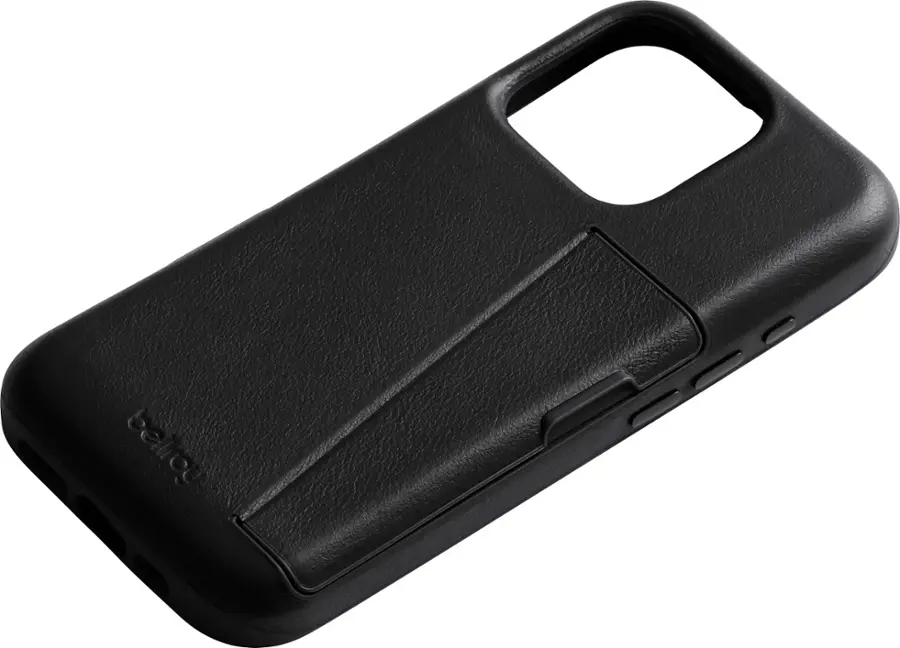 bellroy 3 card leather case for iphone 14 pro max black