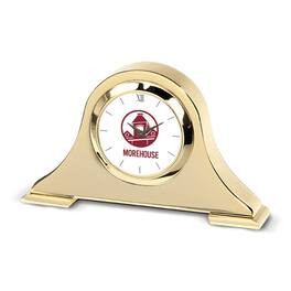 Jardine - Morehouse Maroon Tigers Napoleon Desk Clock - Gold