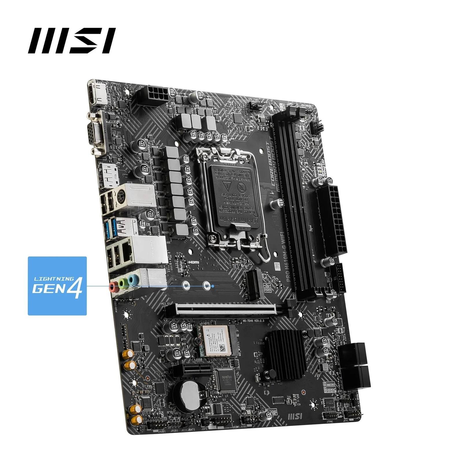 MSI PRO H610M G WIFI Gaming Desktop Motherboard - Best Buy