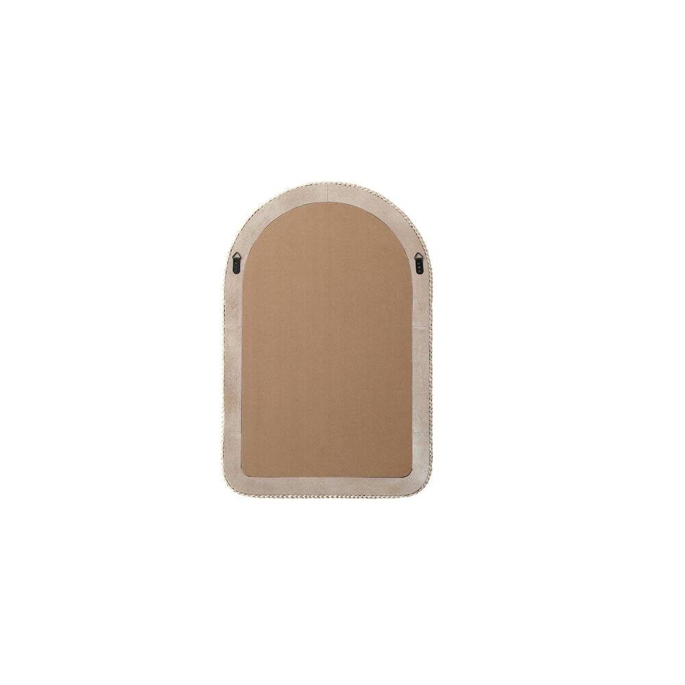 Angle. Elegant Decor - Arch Cornhusk Mirror 24x36 in Linen White - Linen White.