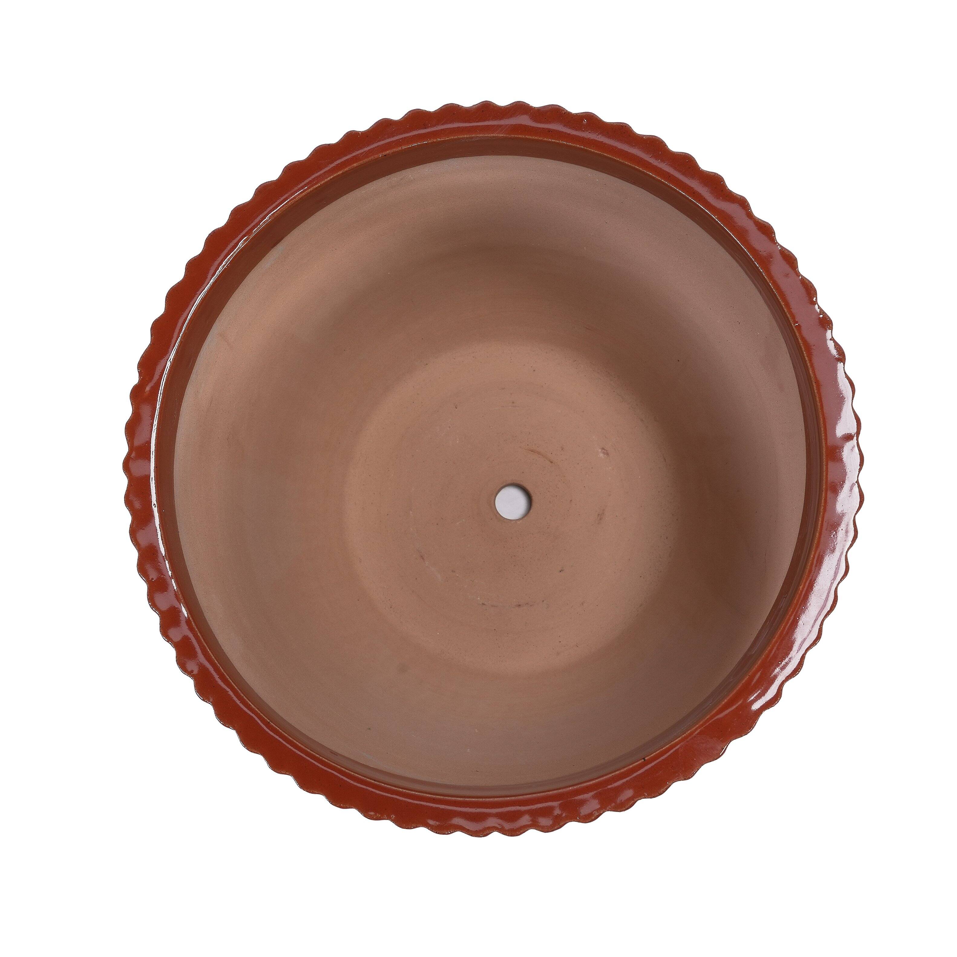 Alt View 6. Loheer - Loheer Ceramic Planter Set, Handmade Glazed Terracotta Pots with Drainage Holes, Set of 4 for Indoor Outdoor.