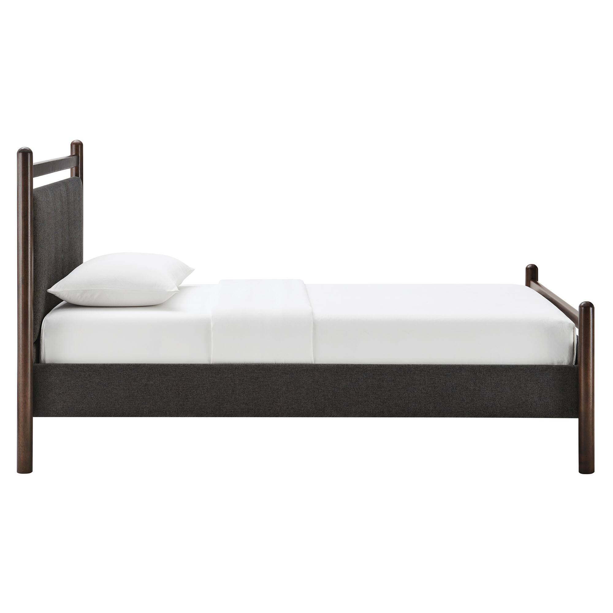Alt View 3. Modway - Ginny Platform Bed Frame by Modway - Wenge Heathered Dark Gray.