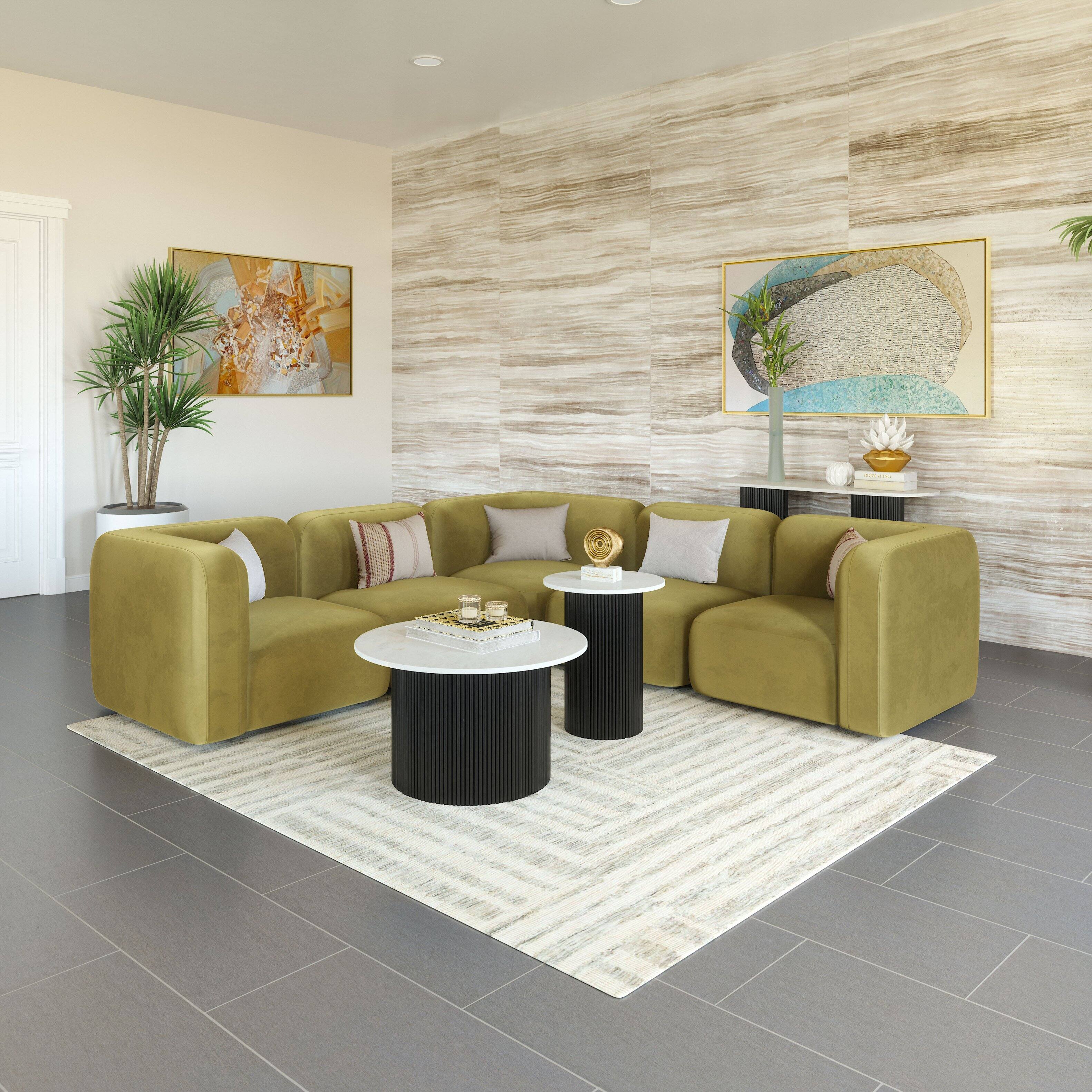 Angle. Hivvago - Biak Middle Chair Green - Green.