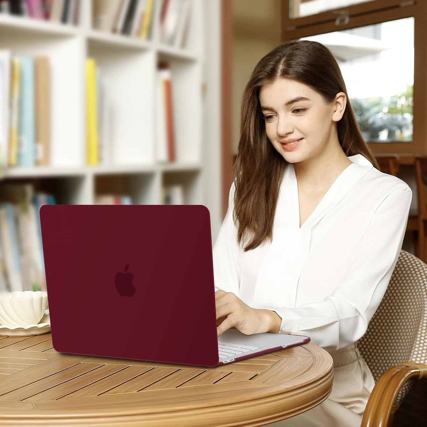 Alt View 1. mosiso - For MacBook Neo Case 13 inch 2026 A3404 with A18 Pro Chip, Crack-Resistant Hard Shell&Keyboard Cover&Screen Film&Type C - Burgundy.