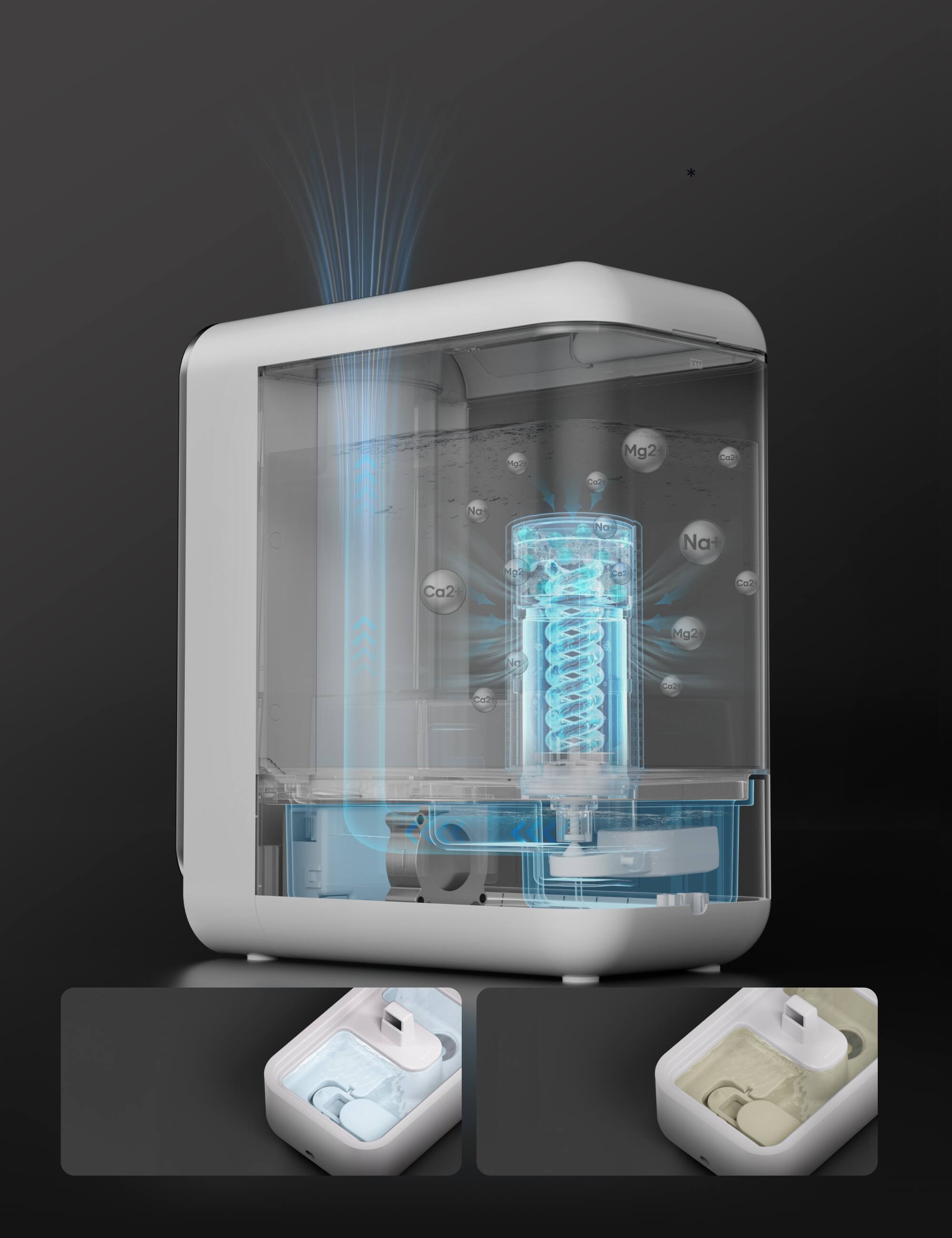 Left. Dreo - Ultrasonic 1.32 Gal. Smart Cool Mist Humidifier - White.