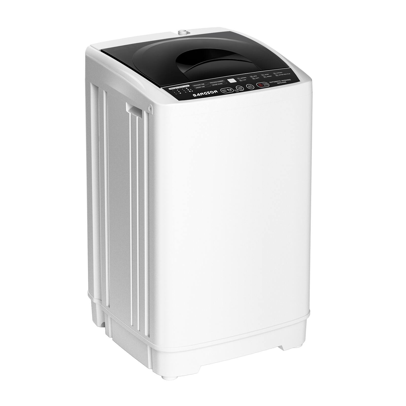 Left. BANGSON - BANGSON 1.31 cu.ft Portable Washer, LED Display, Built-in Drain Pump, 8 Cycles, Compact Laundry for Home, Apartment - White.