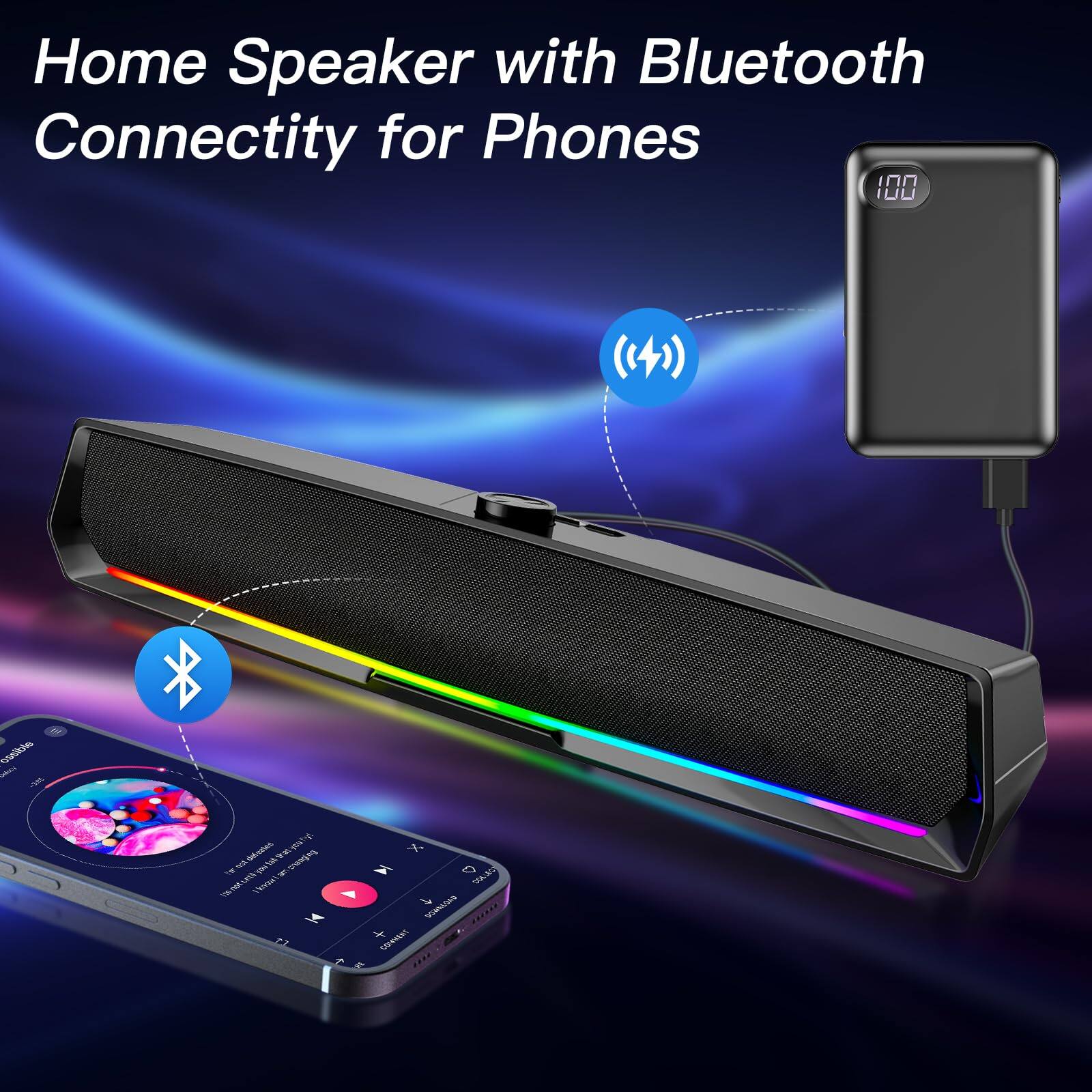 Home Speaker with Bluetooth Connectivity for Phones