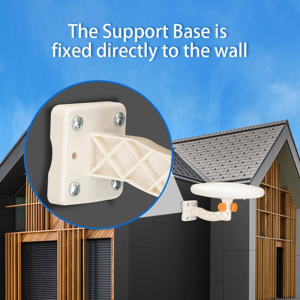 Alt View 9. Winado - 360° Home Video Omni-Directional Outdoor Amplified TV Antenna HDTV 1080P 4K - White.