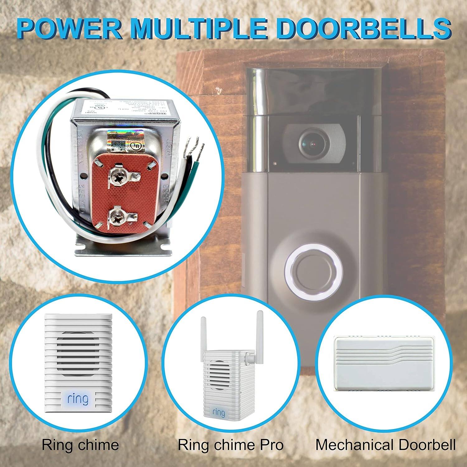 POWER MULTIPLE DOORBELLS

- Ring chime
- Ring chime Pro
- Mechanical Doorbell