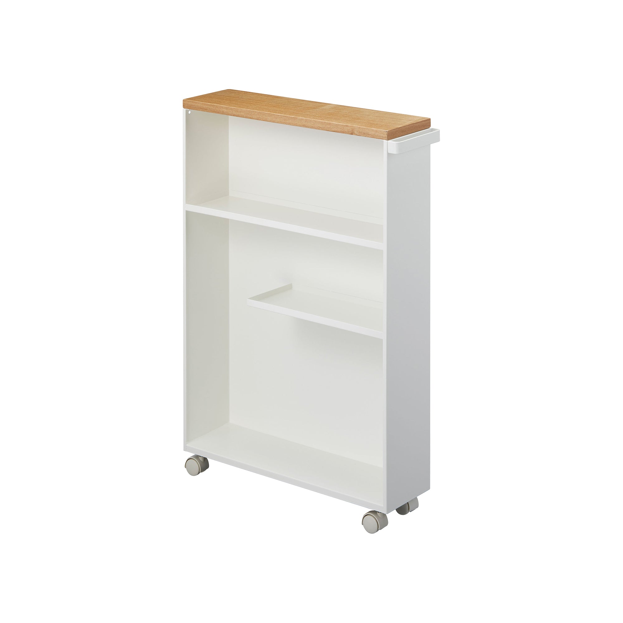 Angle. Yamazaki Home - Rolling Storage Cart (27" H)  - Steel - Wit.