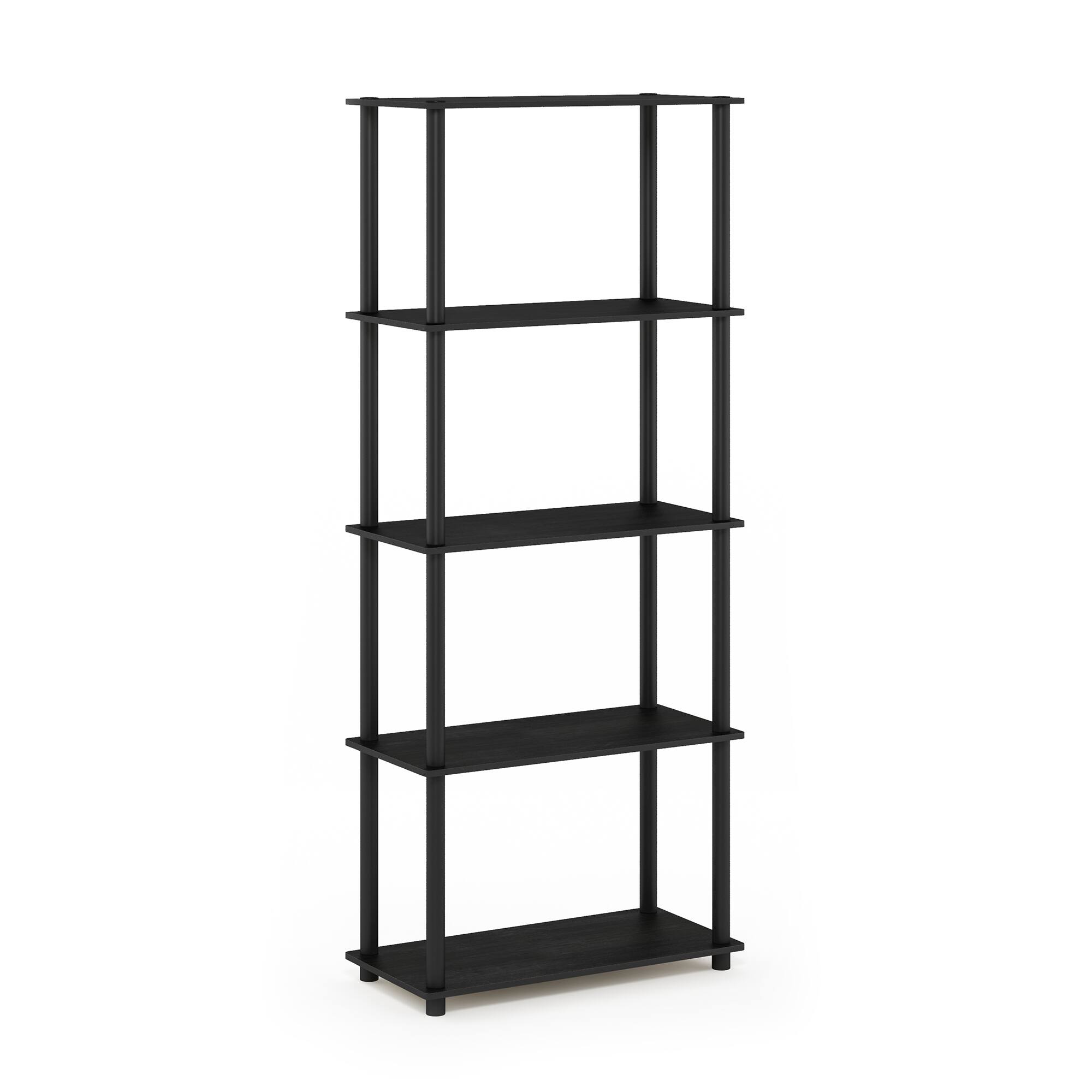 Alt View 6. HOMLUX - 5-Tier 57.4" Open Shelf Bookcase Compact Storage Bookshelf for Living Room Bedroom Office Black - Black.