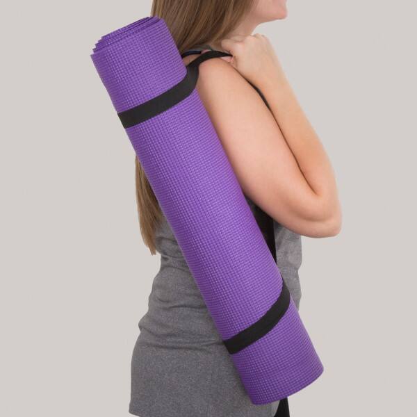 Alt View 3. Wakeman - 71x24in Yoga Mat - 1/4in Thick - Purple.