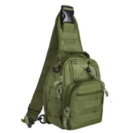 JupiterGear - Tactical Military Sling Backpack Shoulder Bag Molle Outdoor Daypack Backpack - Army Green