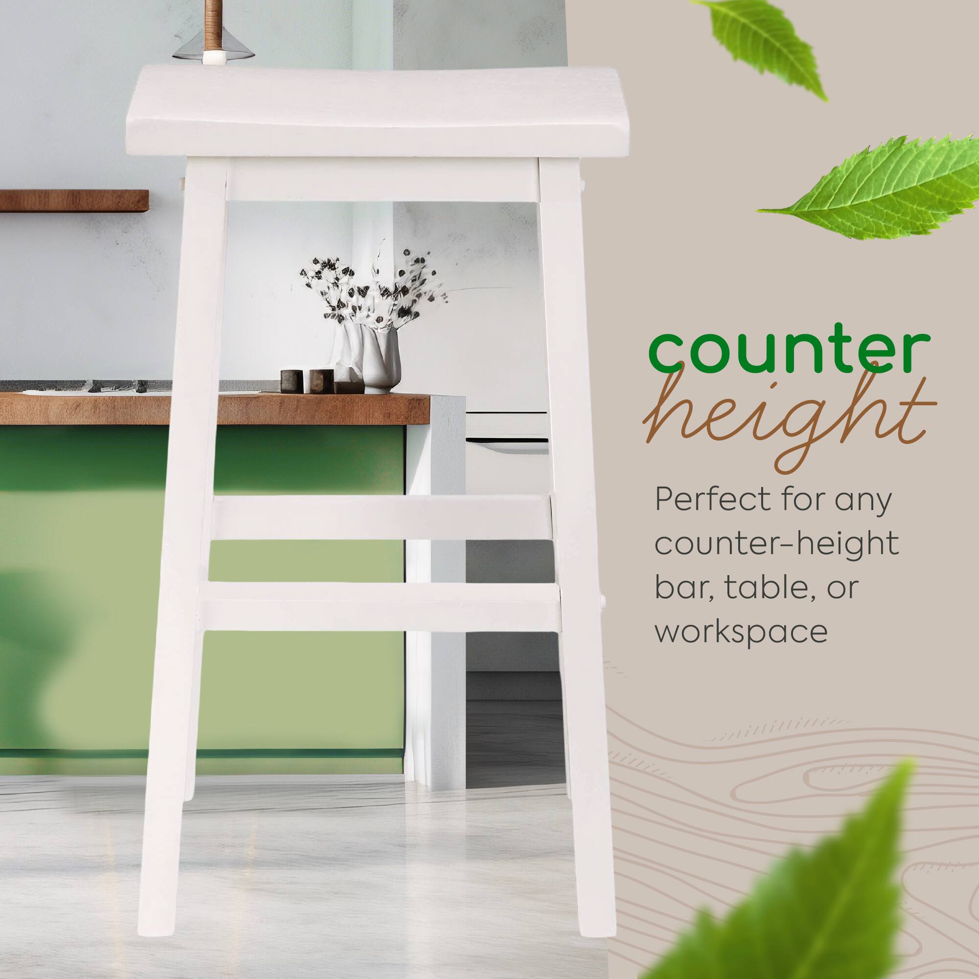 counter height  
Perfect for any counter-height bar, table, or workspace