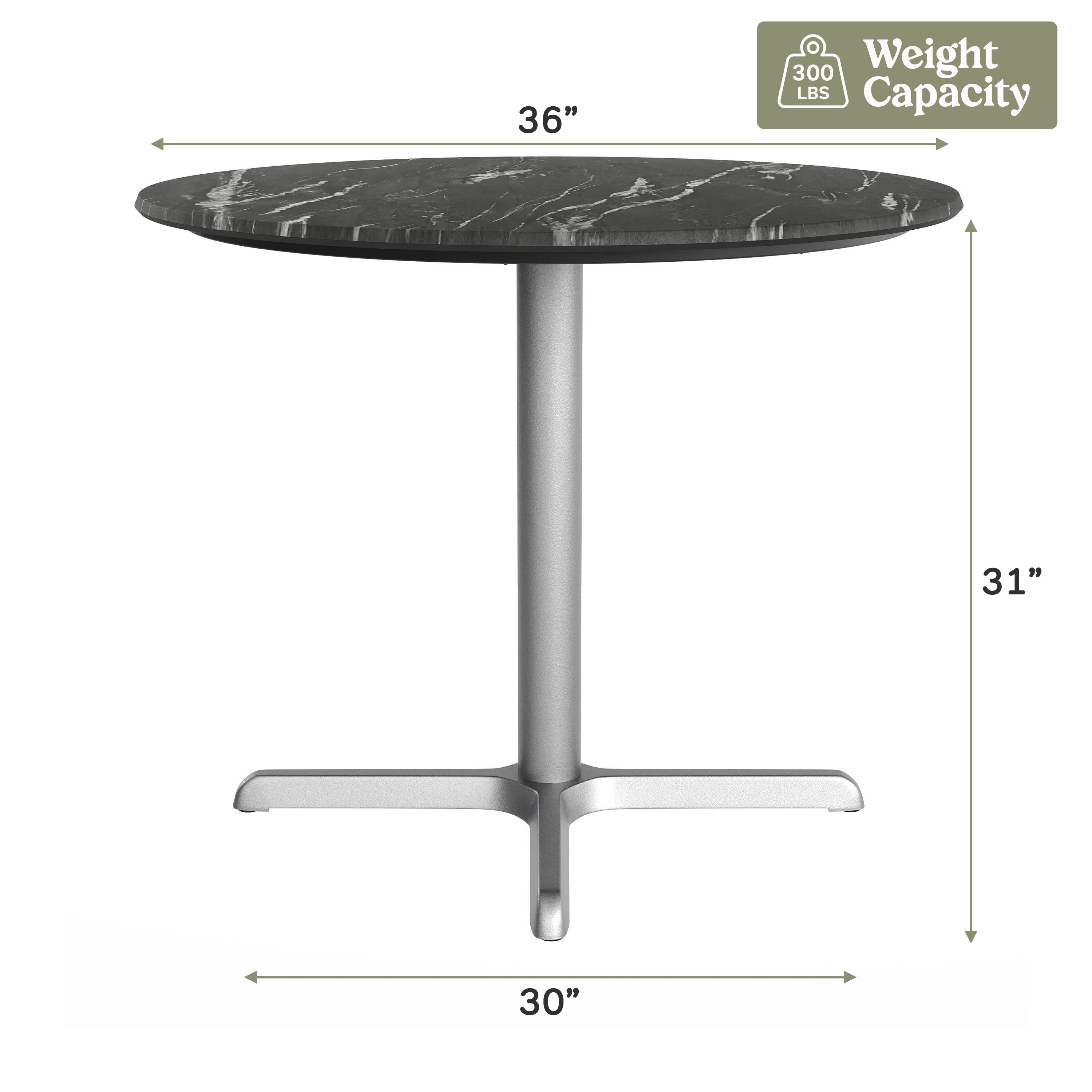 36" Diameter, 30" Base, 31" Height, 300 LBS Weight Capacity