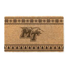 Jardine - MTSU Blue Raiders 18" x 30" Holiday Coir Doormat - Brown