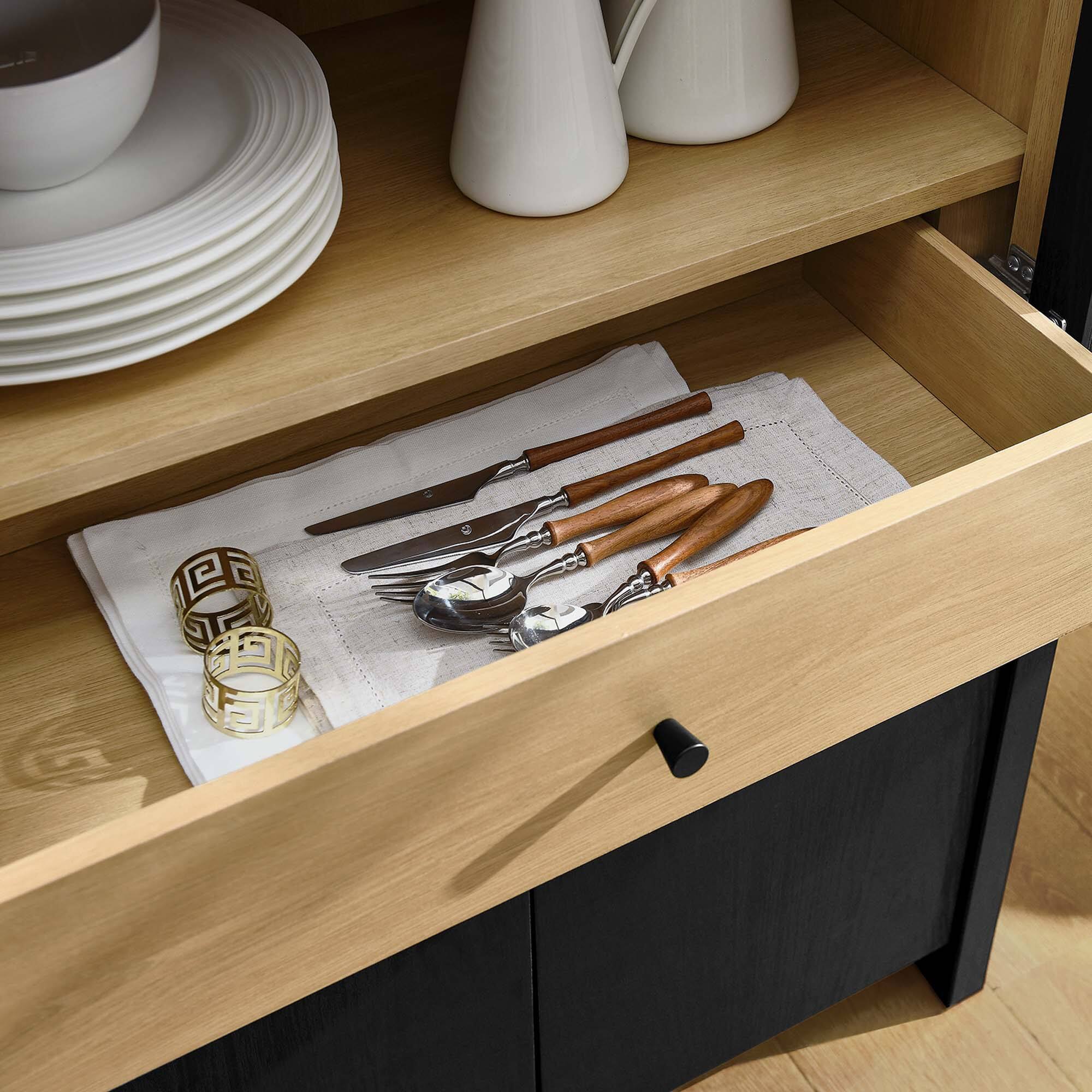 Alt View 2. Modway - Evie Arched Tall Display Cabinet by Modway - Black Oak.