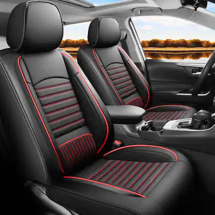 Front. VEGA AUTOMOTIVE - Car Seat Covers Compatible With Toyota Rav4 Se xse le xle xle Premium limited Automotive Cushion Protector - Grey 4 Ice Packs.