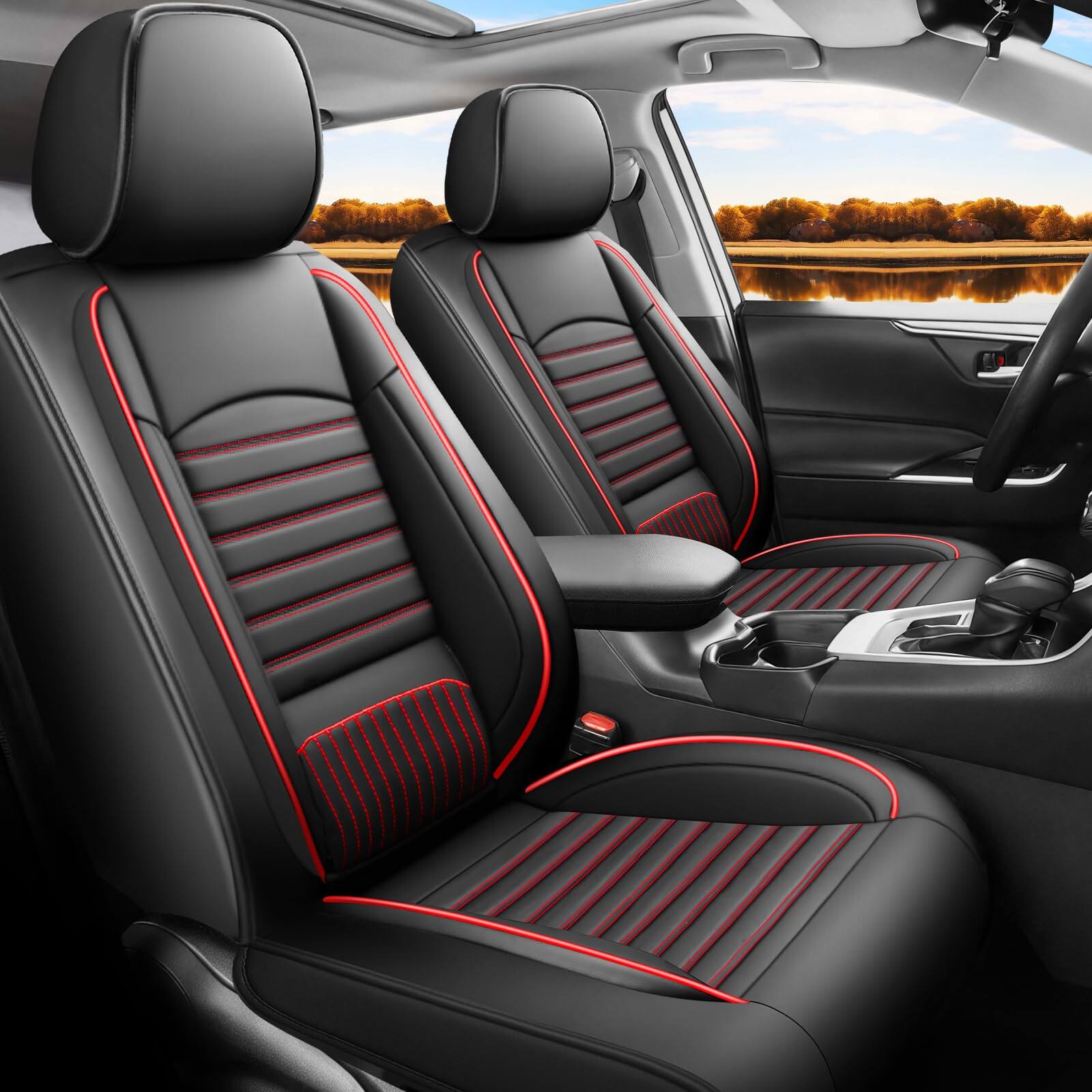 Front. VEGA AUTOMOTIVE - Car Seat Covers Compatible With Toyota Rav4 Se xse le xle xle Premium limited Automotive Cushion Protector - Grey 4 Ice Packs.