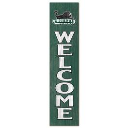 Jardine - Plymouth State Panthers 12" x 48" Welcome Outdoor Leaner - Green