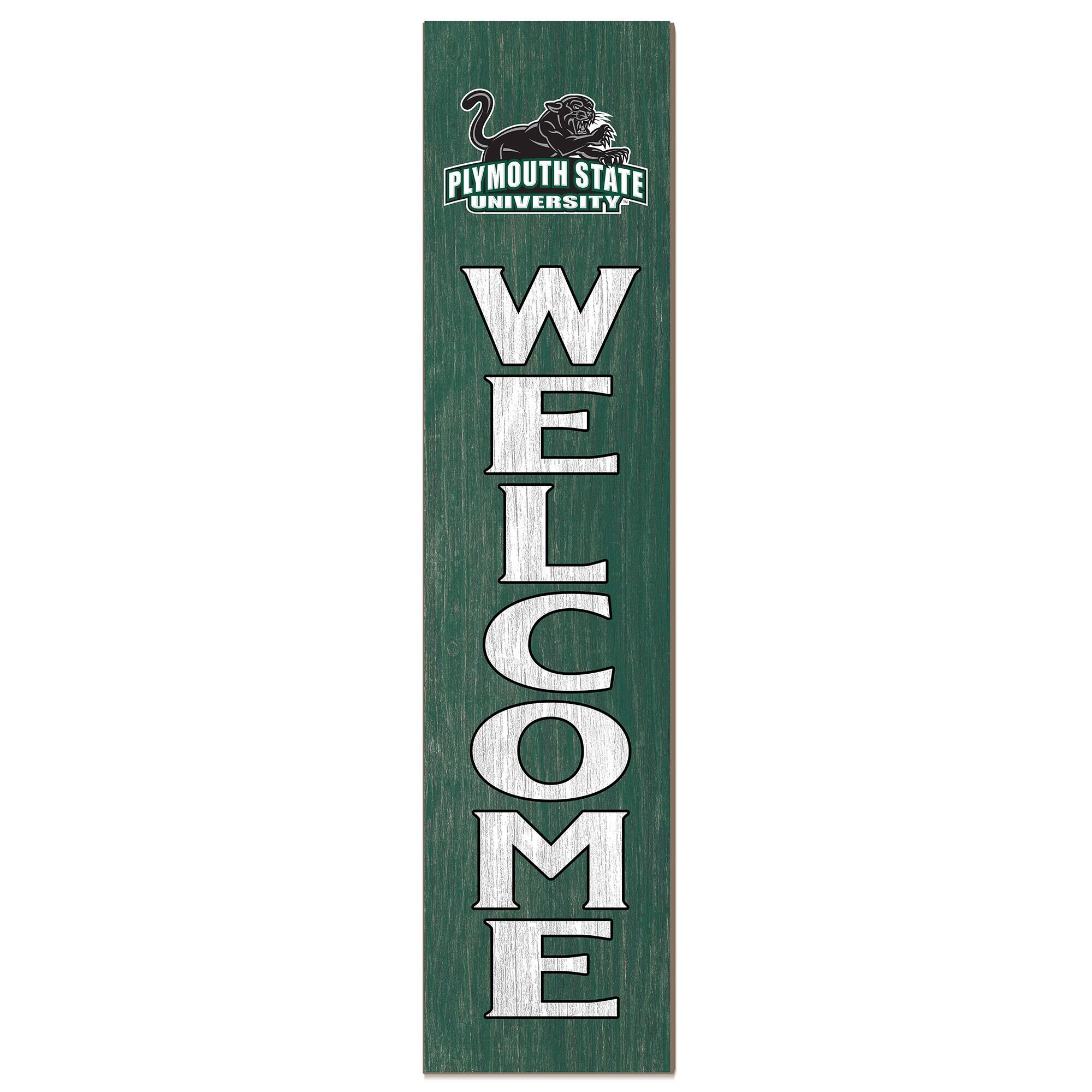 Plymouth State Panthers 12" x 48" Welcome Outdoor Leaner