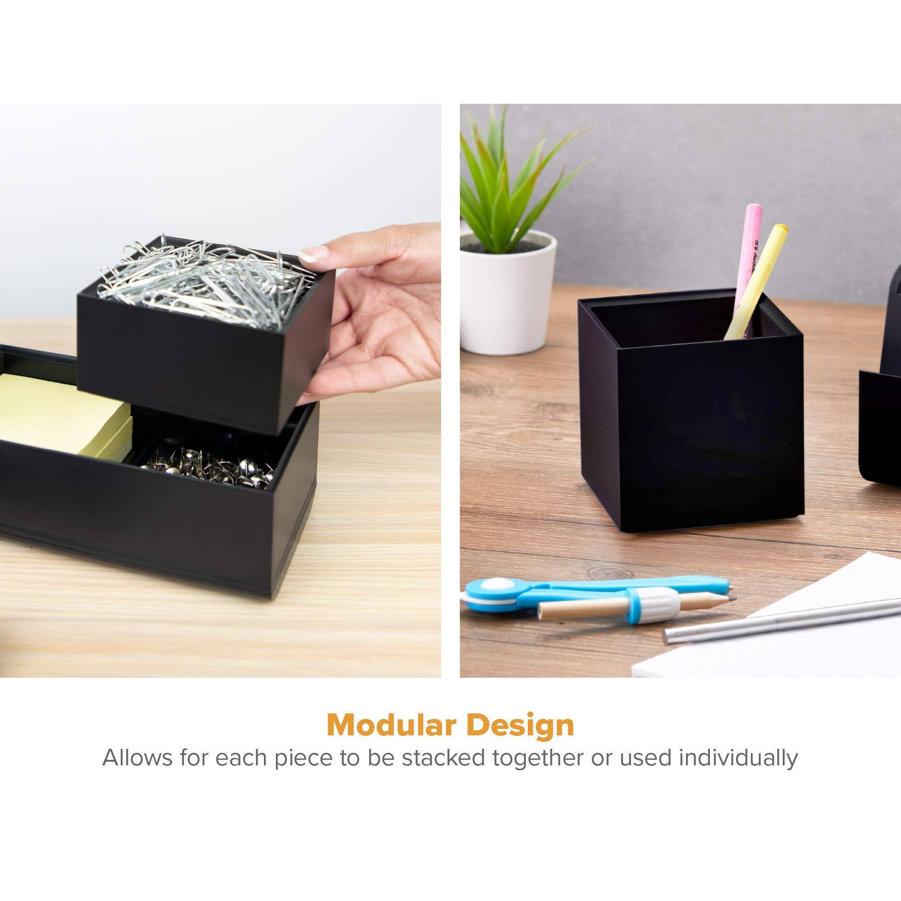 Modular Design  
Allows for each piece to be stacked together or used individually