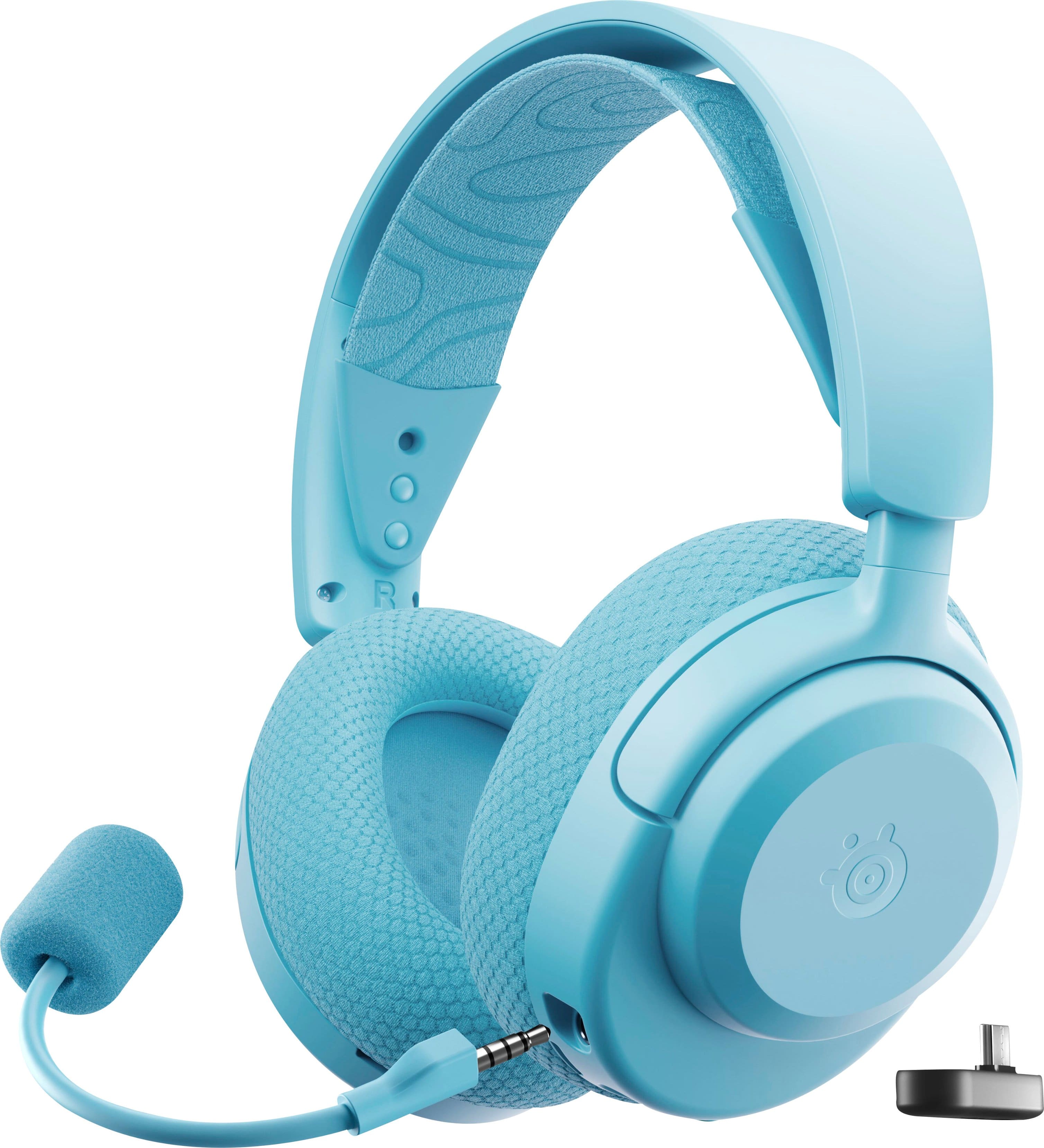 SteelSeries - Arctis Nova 3P Wireless Gaming Headset for PlayStation, PC, Mobile, Handhelds, and Switch - Aqua - Front_Zoom