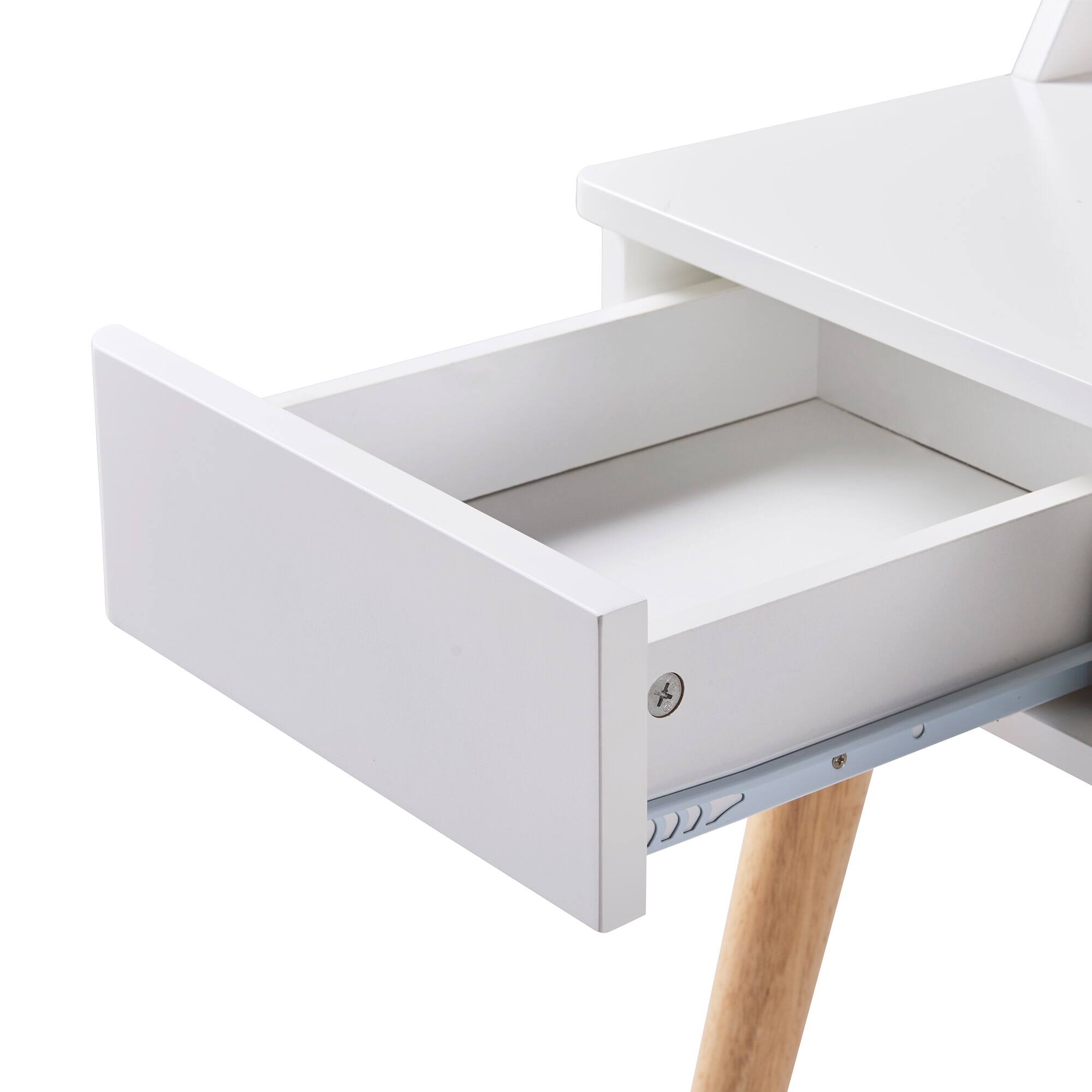 Alt View 4. Teamson Home - 40-Inch Writing Desk with Hutch Storage - White.
