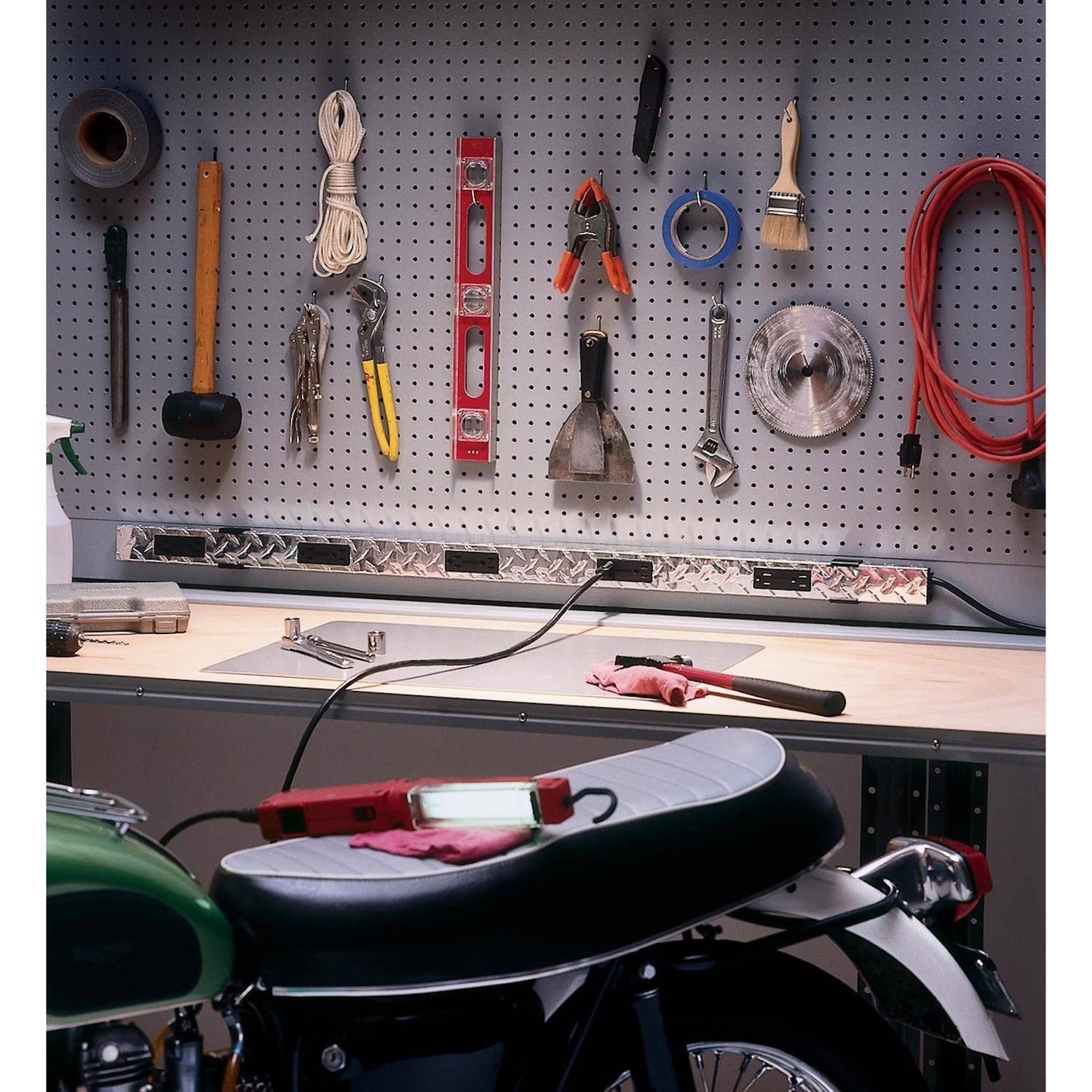 Left. Legrand - Legrand 6 ft. L 10 outlets Power Strip Silver - Silver.