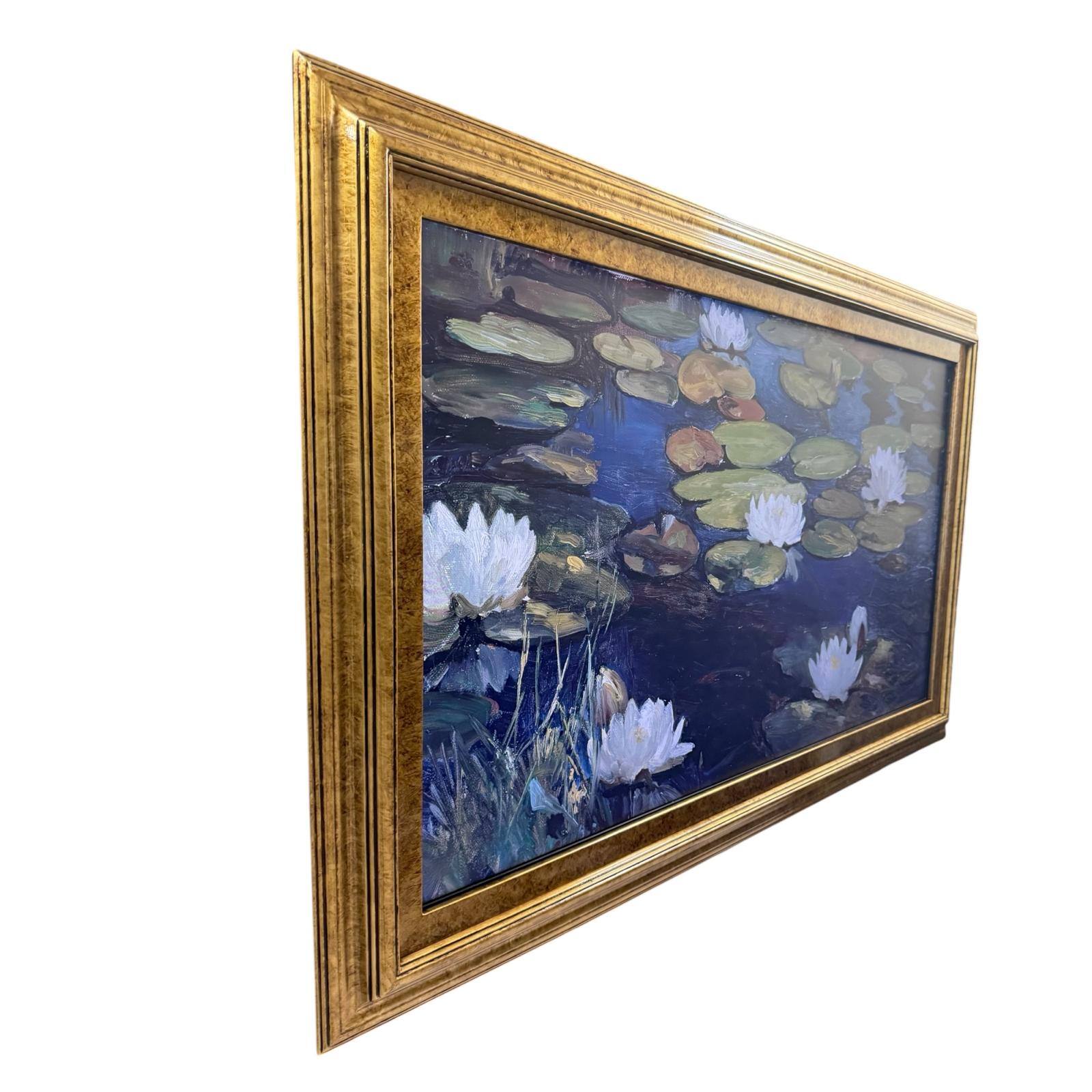 Angle. LAREDO FRAME FACTORY - 65 inch Handmade Tv frame for Samsung The Frame tv and Frame Pro Model - MARBLE GOLD.