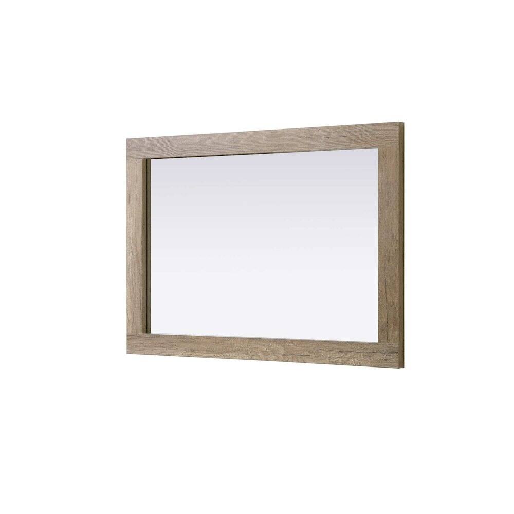 Alt View 1. Elegant Kitchen and Bath - Noah Wooden Rectangle Mirror 22 x 32 in Natural Oak - Natural Oak.