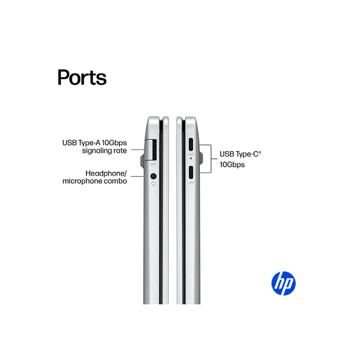 Ports

USB Type-A 10Gbps signaling rate

Headphone/ microphone combo

USB Type-C* 10Gbps