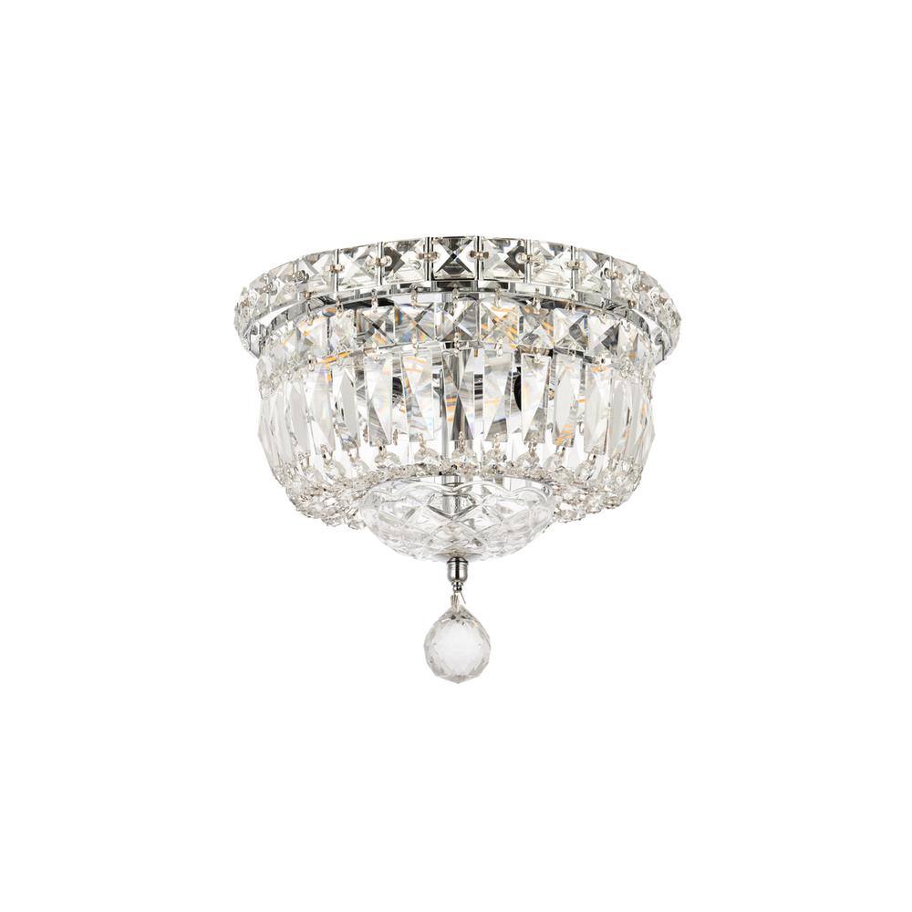 Alt View 1. Elegant Lighting - Tranquil 4 light Chrome Flush Mount Clear Royal Cut Crystal - Chrome.