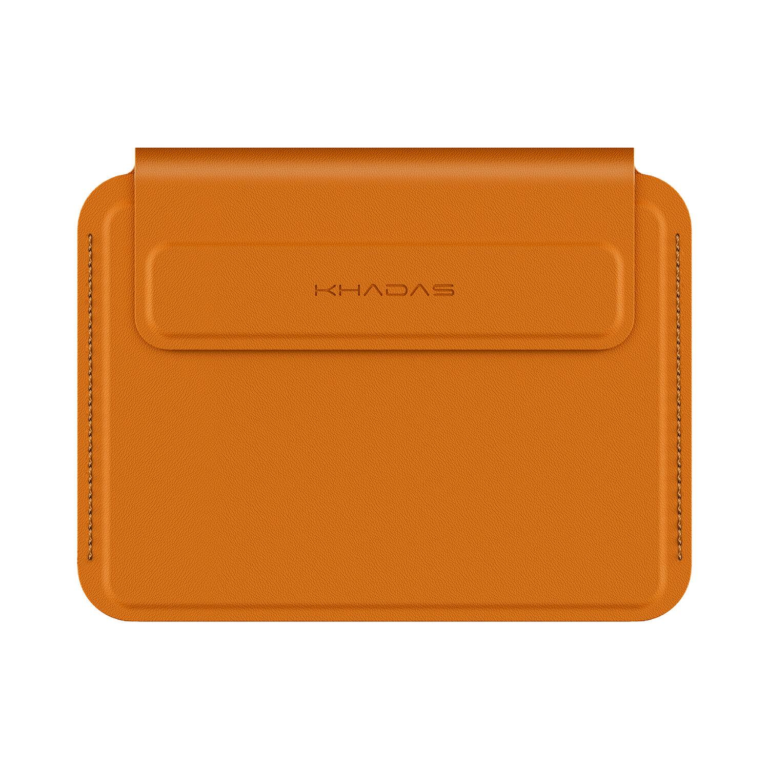 Front. KHADAS - Magnetic Leather Case for Khadas Mind​ - Brown.