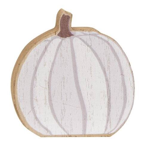 Alt View 1. BreeBe - 3/Set White & Gray Chunky Pumpkin Sitters - Multi.