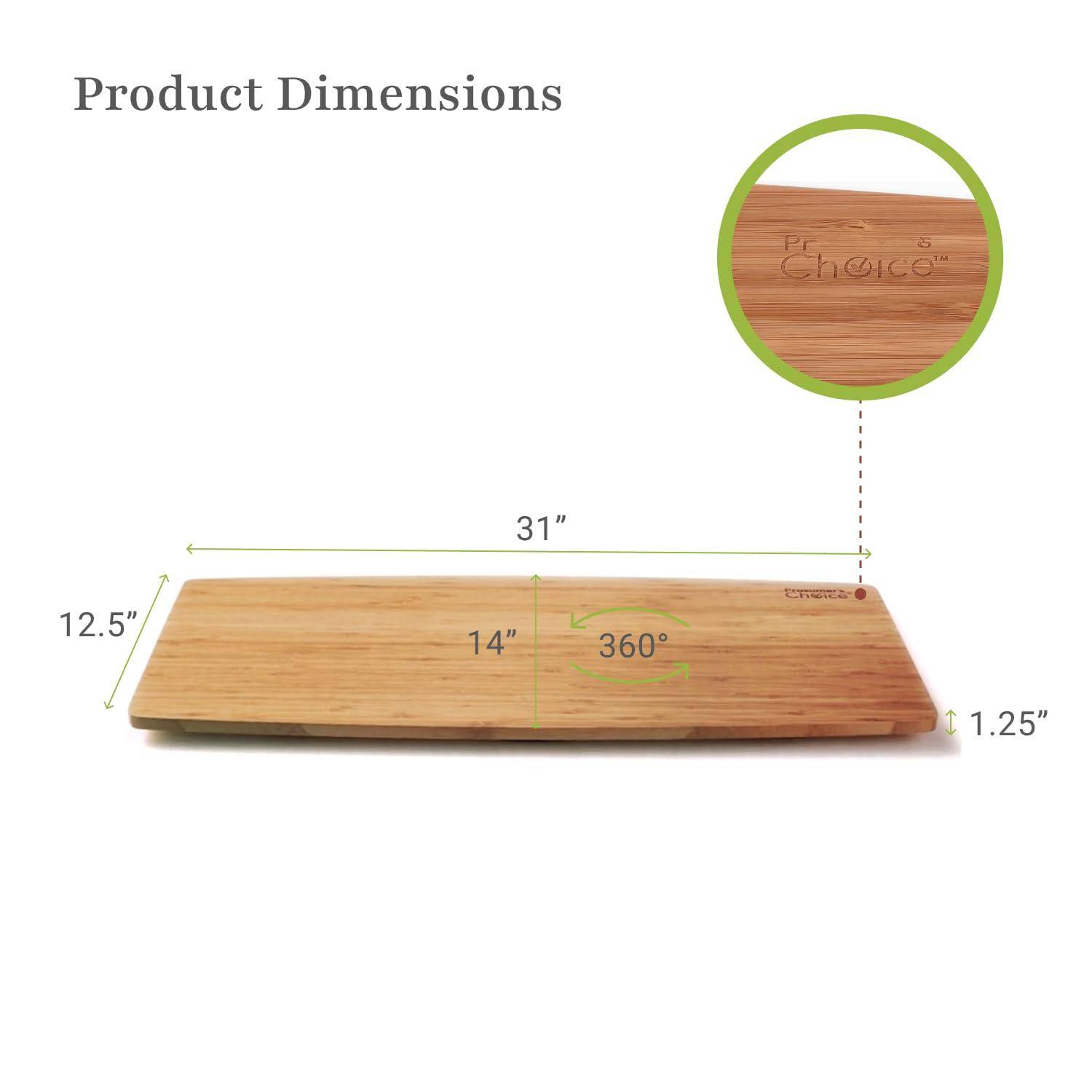 Product Dimensions  
31" x 12.5" x 14"  
360°  
1.25"