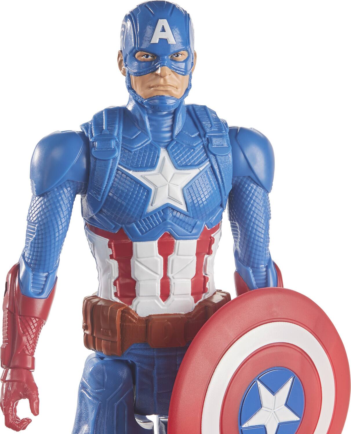 Alt View 4. Hasbro - Hasbro Collectibles - Marvel Avengers - Titan Hero Series - 12" Captain America Action Figure   - Collectibles - Multicolor.