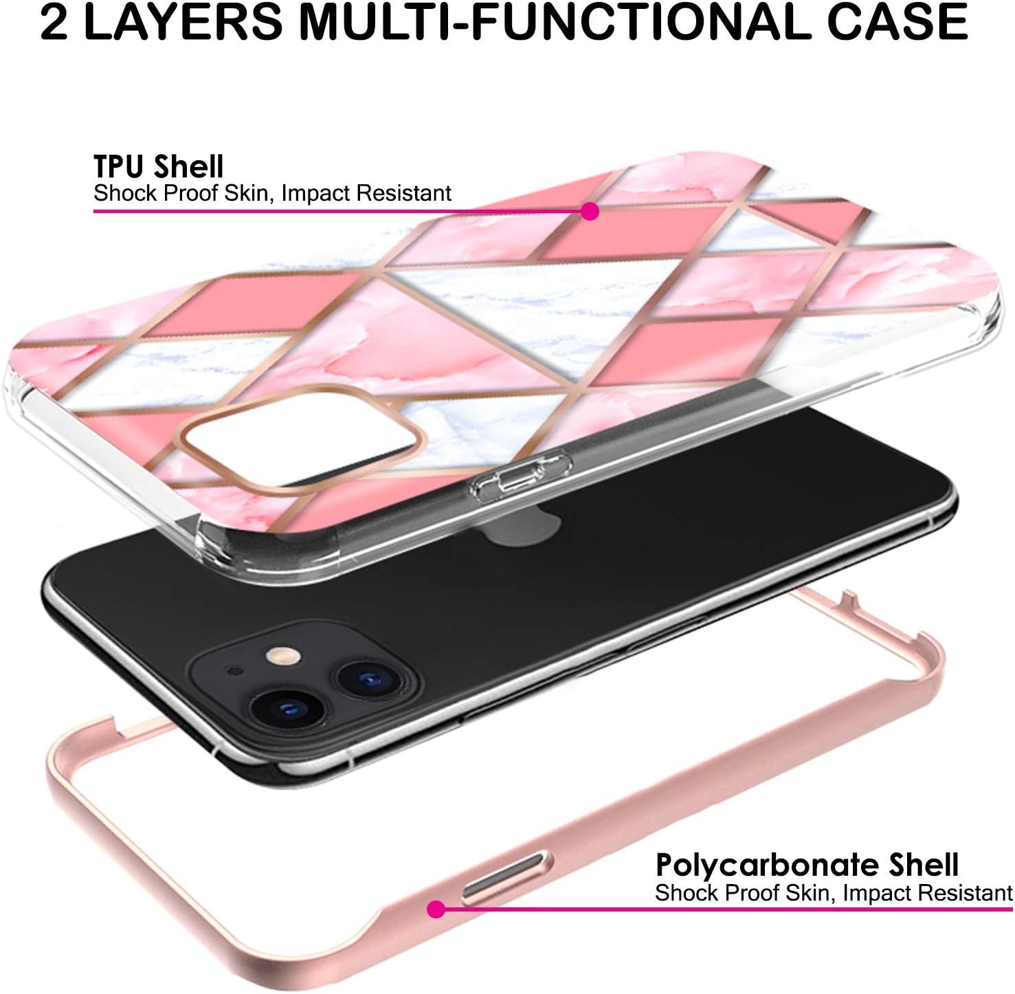 2 LAYERS MULTI-FUNCTIONAL CASE

TPU Shell
Shock Proof Skin, Impact Resistant

Polycarbonate Shell
Shock Proof Skin, Impact Resistant