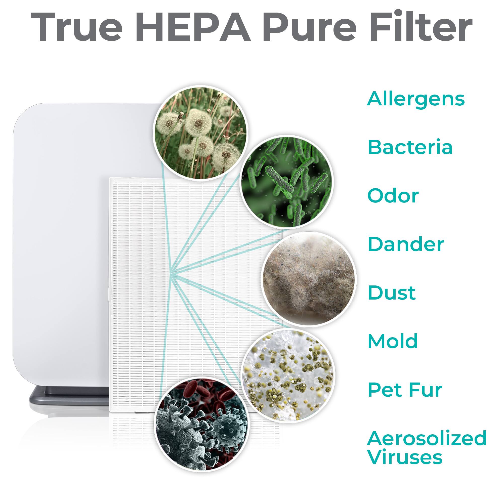 Alt View 13. Alen - BreatheSmart 75i 1300 SqFt Air Purifier with Pure HEPA Filter for Allergens, Dust & Mold - Oak.
